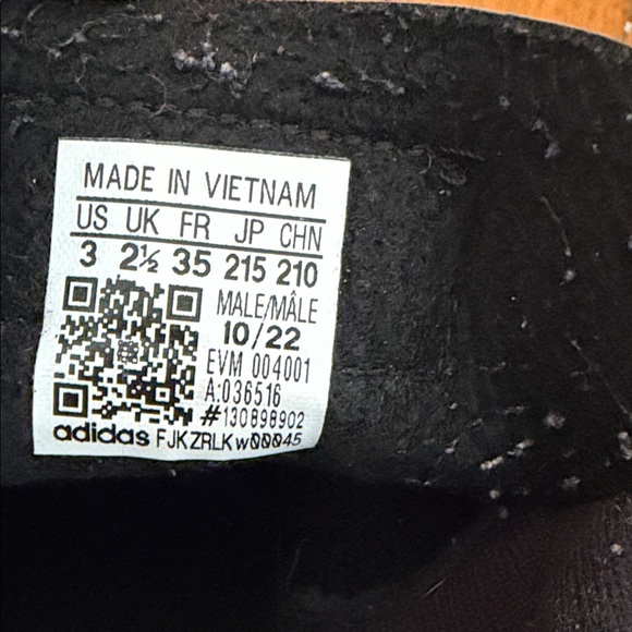 Adidas Black Sneakers with White Stripes - Picture 2 of 4